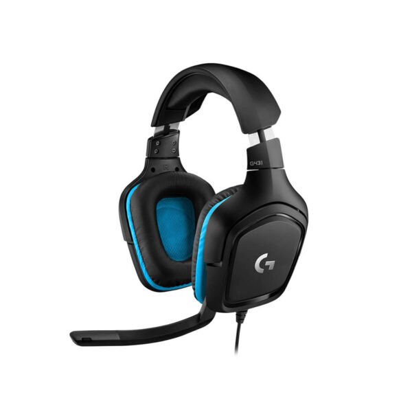 Logitech G431 with 7.1 Surround Sound 50MM Audio Drivers Wired Over Ear Gaming Headphones with Mic for PC Black – Équipement Gaming Haute Performance